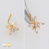 DAZZLING MULTI MARQUISE CUT CZ FLOWER CLUSTER POLISH 316L SURGICAL STEEL L-SHAPE NOSE RING DAZZLING MULTI MARQUISE CUT CZ FLOWER CLUSTER POLISH 316L SURGICAL STEEL L-SHAPE NOSE RING